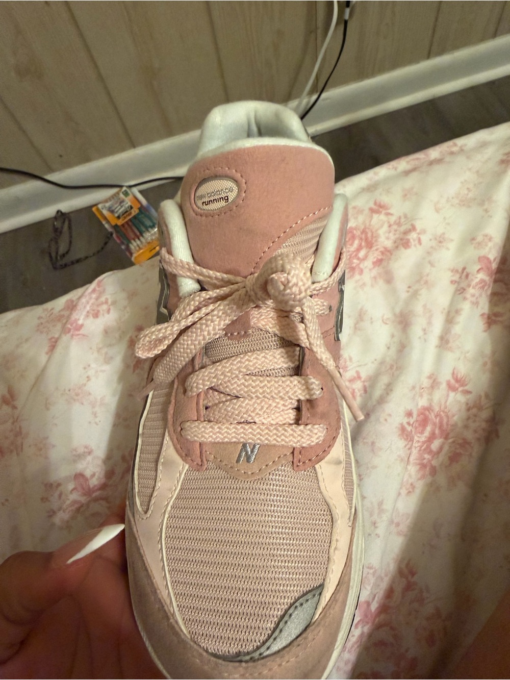 New Balance Women's Blush Pink Lace-Up Sneakers